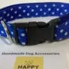 Blue with White Polkadots Dog Collar