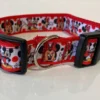 Handmade Dog Collar in Mickie and Minnie Mouse pattern - Image 2
