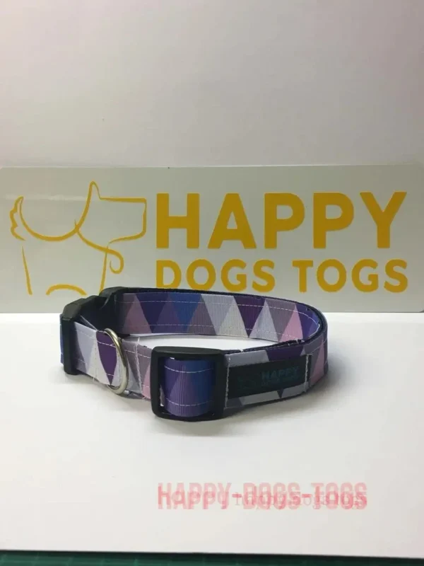 Purple Harlequin Dog Collar - Image 3