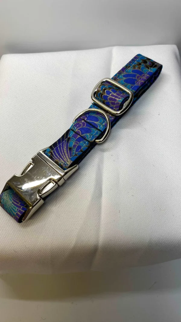 Large Blue Oriental Dog Collar