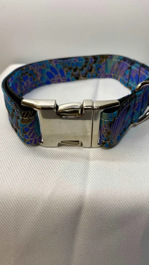 Large Blue Oriental Dog Collar - Image 4