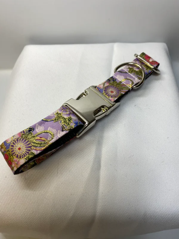 Lilac Oriental Pattern Dog Collar