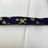 Large Navy Blue with Gold Floral Dog Collar - Image 4