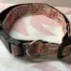 Large dog collar in Pink with multi colour dogs