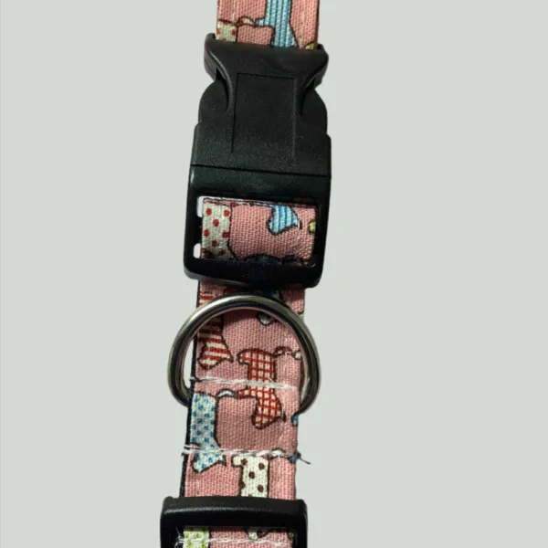 Large Dog Collar In Pink With Multi Colour Dogs - Image 2