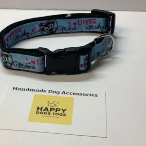 Mickielovesminniebluedogcollar Happy Dogs Togs1