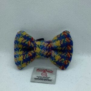 Multicolourhoundstoothharristweeddogbowtie Happy Dogs Togs1 Scaled