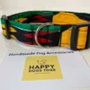 Multi coloured pattern dog collar