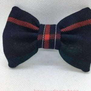 Navy Blue, Green, Red Tartan Dog Dickie Bow