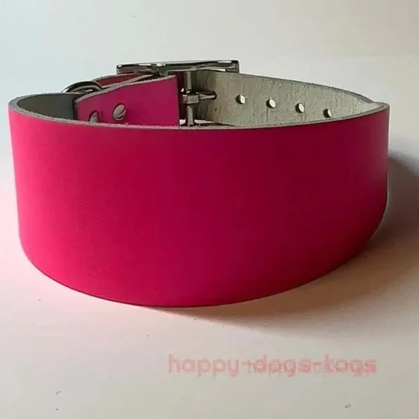 Pink Leather Greyhound Collars - Image 4