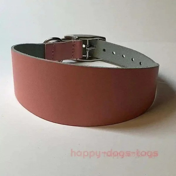 Pink Leather Greyhound Collars - Image 5