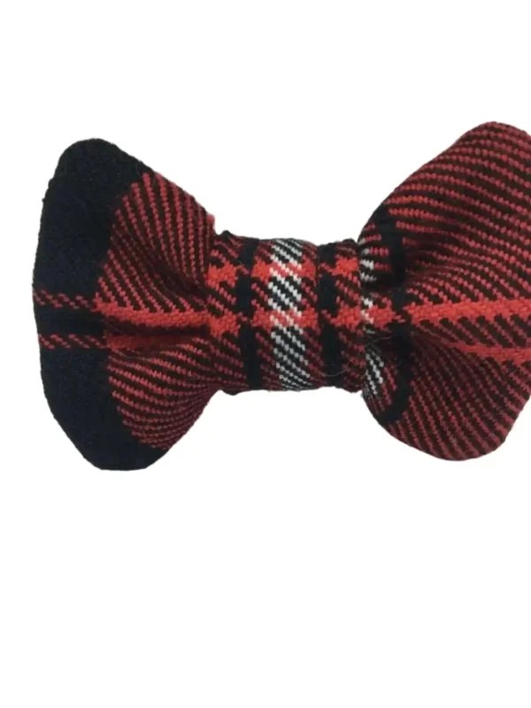 Small Tartan Bow Tie In Red And Black