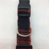 Scottish Tartan Dog Collar Red, Black Medium Size
