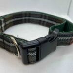 Scottish Tartan Dog Collar in Green and Brown Multi Tartan