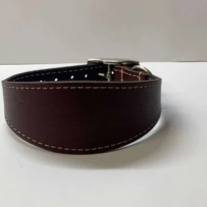 Small Brown Greyhound Collar in Brown Real leather