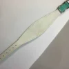 Small  Leather Greyhound Collar in Gloss Teal - Image 3