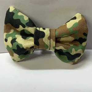 Camouflage dog bow tie