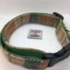 Tan and Green Harris Tweed Dog Collar