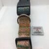 Tan and Green Harris Tweed Dog Collar - Image 2