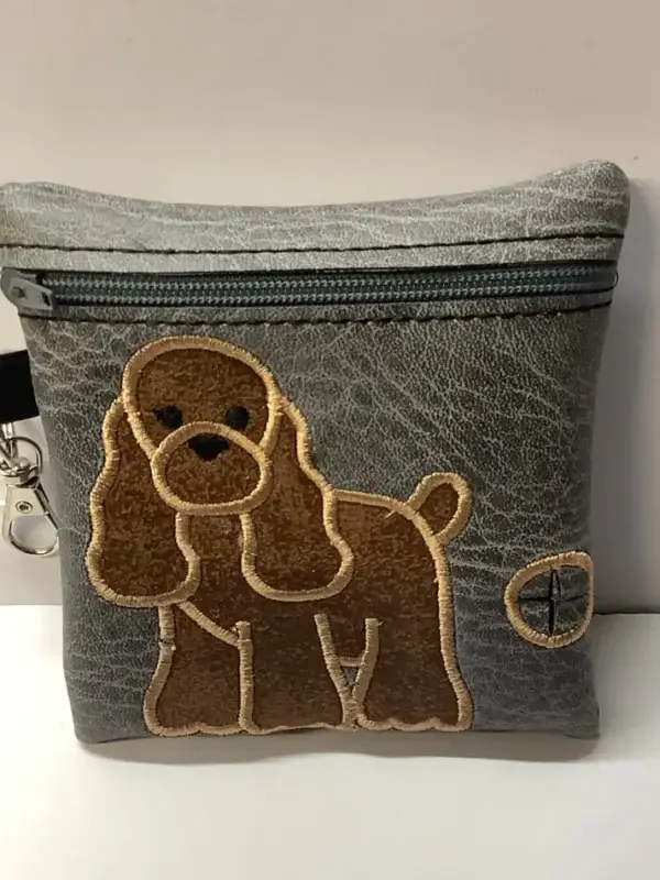 Tan Cocker Spaniel Poo Bag Dispenser