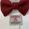 Dark Red Harris Tweed Dog Bow Tie - Image 2
