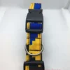 Large Yellow with Blue and Black pattern Dog Collar
