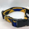 Large Yellow with Blue and Black pattern Dog Collar - Image 2