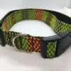 Green and Red Check Dog Collar
