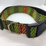 Green and Red Check Dog Collar