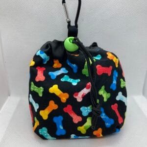 Colourful Bone Print Dog Treat Bag