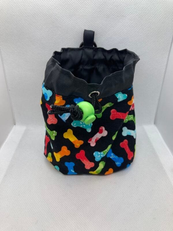 Colourful Bone Print Dog Treat Bag - Image 2