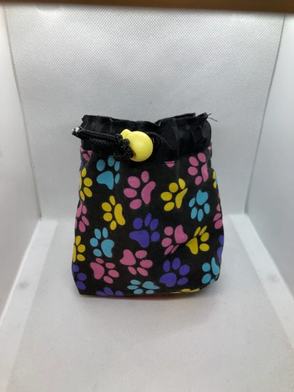 Cotton Paw Print Dog Treat Bag