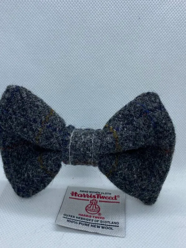 Large Handcrafted Harris Tweed Doggie Bow Tie