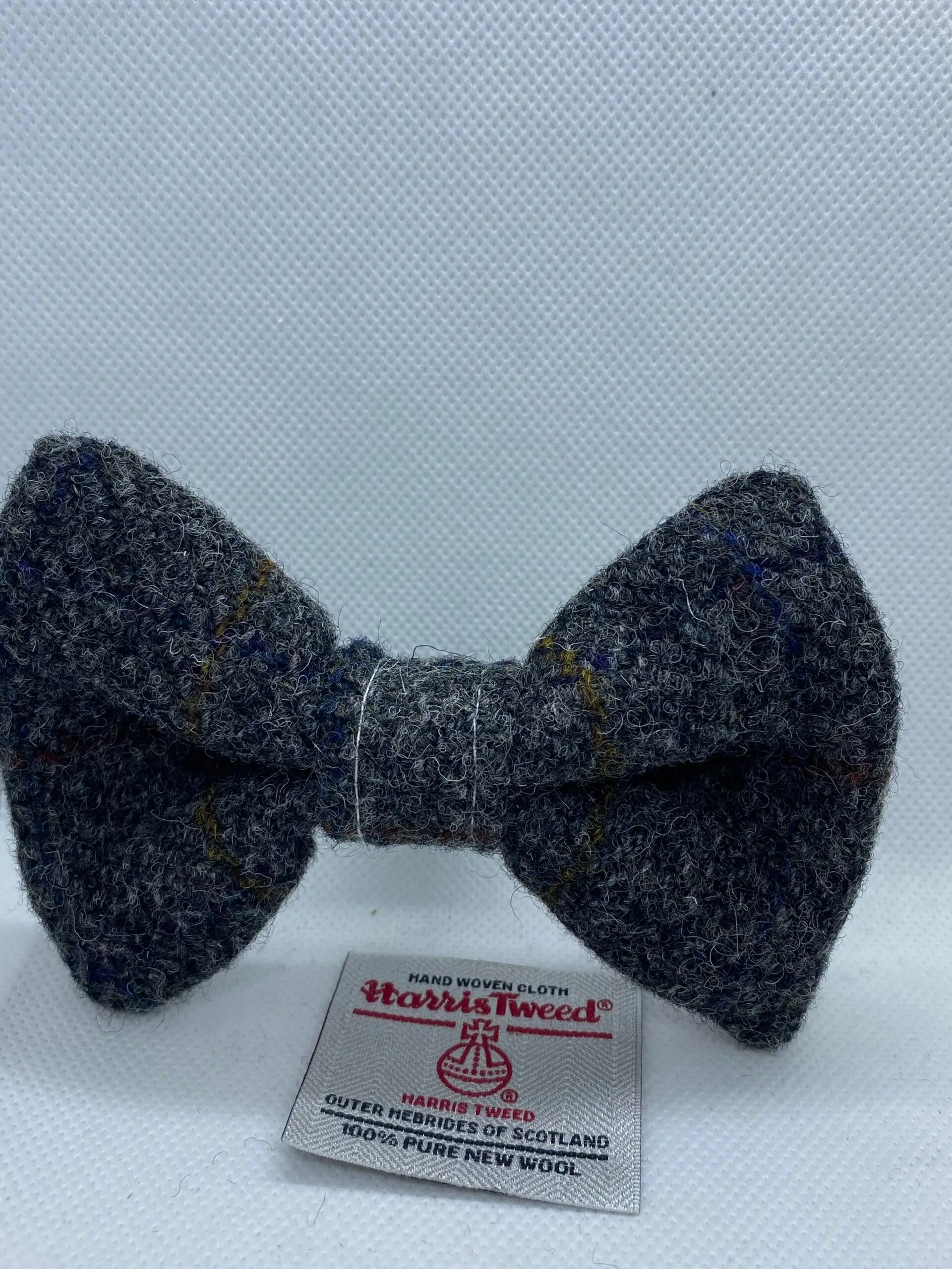 Large Handcrafted Harris Tweed Doggie bow tie
