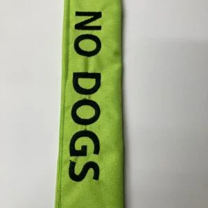 NO DOGS Dog Lead Warning Sleeve