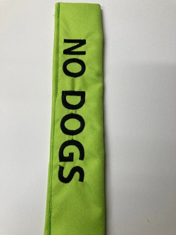 No Dogs Dog Lead Warning Sleeve