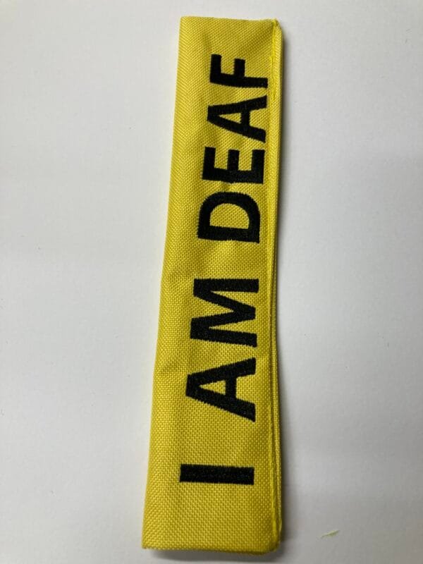 I Am Deaf Dog Lead Warning Sleeve