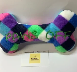 Handcrafted Harlequin fleece Dog Toy