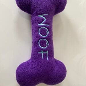 Handcrafted Woof fleece Dog Toy