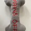Bone Shape Paws Off fleece Dog Toy - Image 2