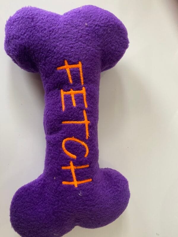 Bone Shape Fetch Fleece Dog Toy - Image 2