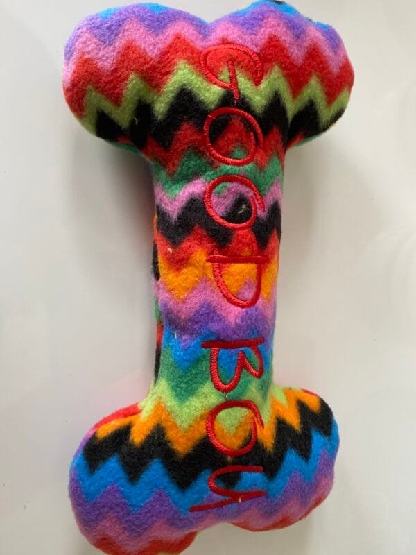 Bone Shape Good Boy Fleece Dog Toy