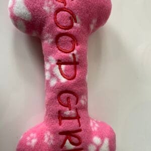 Bone Shape Good Girl Fleece Dog Toy