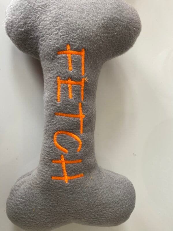 Bone Shape Fetch Fleece Dog Toy