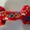 Handcrafted Woof fleece Dog Toy - Image 2