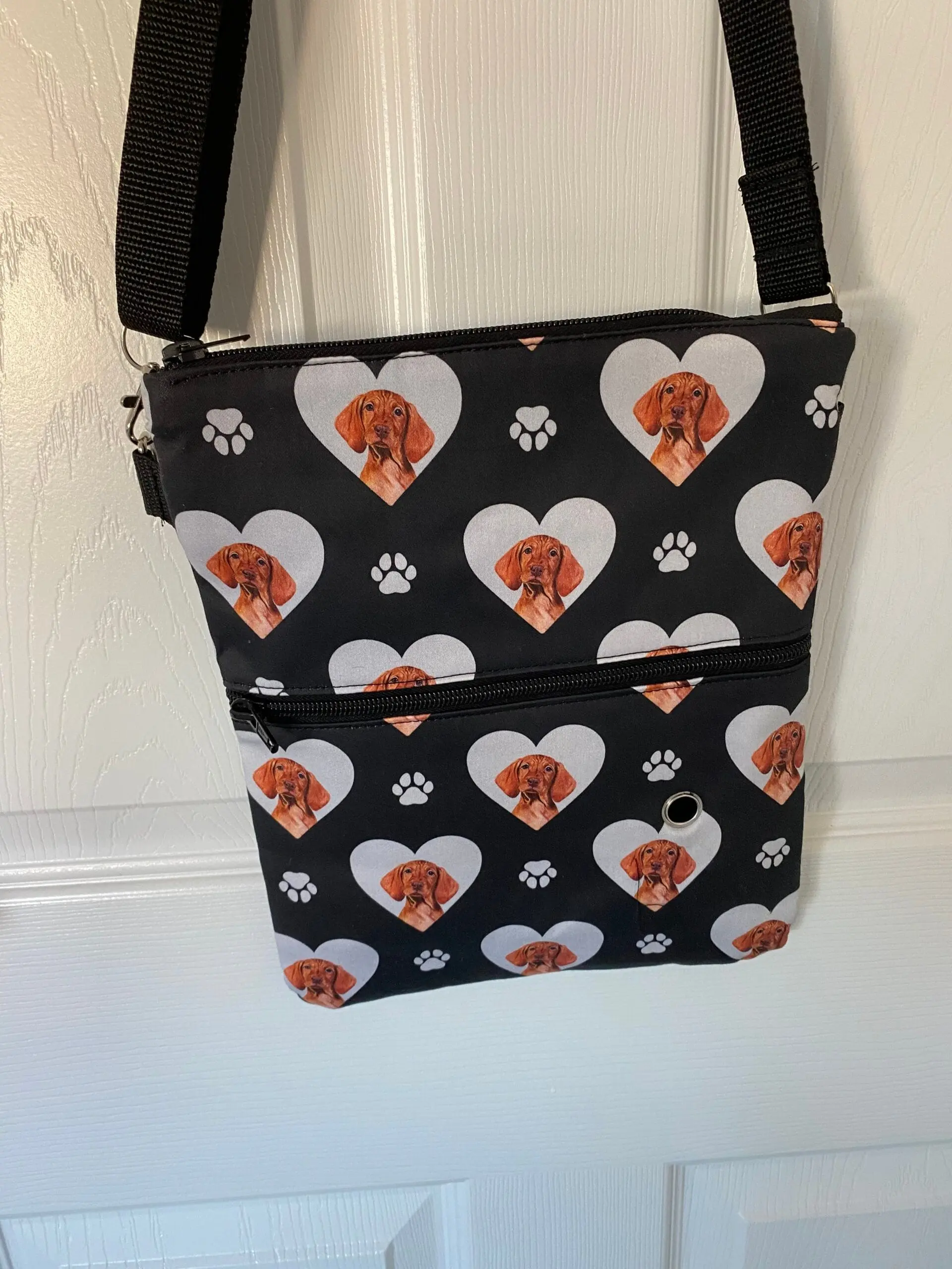 Handmade Vizsla Crossbody Dog Walking Bag