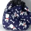 Cotton Navy Dog Treat Bag