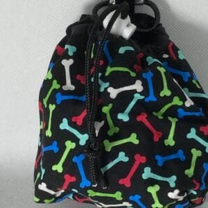 Colourful Small Bone Print Dog Treat Bag