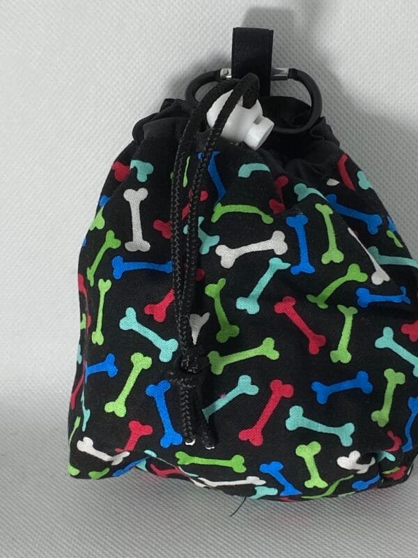 Colourful Small Bone Print Dog Treat Bag