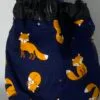 Cotton Navy Foxes Pattern Dog Treat Bag